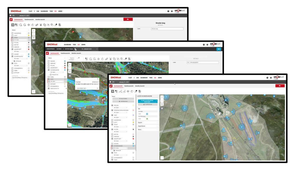 SNOWsat GIS Daten Manager