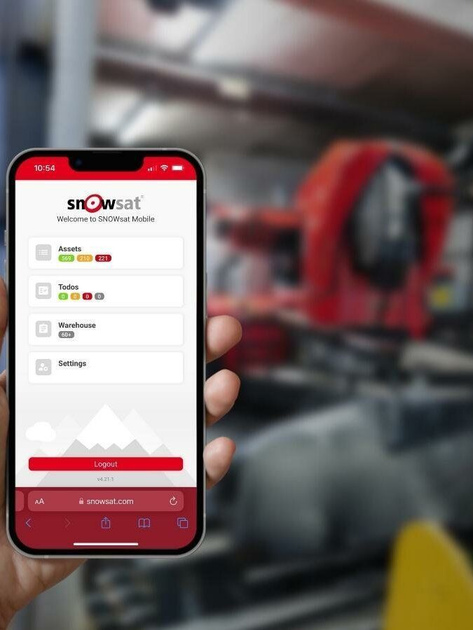 SNOWsat App in der Werkstatt